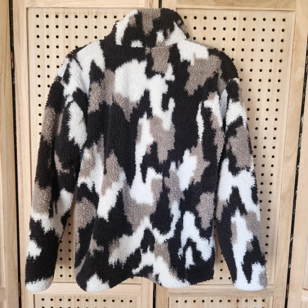 Eddie Bauer Ladies Plush 1/4 Zip Jacket‎ Cost Pullover Soft Warm Women Fall